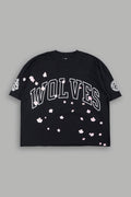 Loyalty Sakura Grunge Mid Length Raw Hem Tee In Black - imagem 1