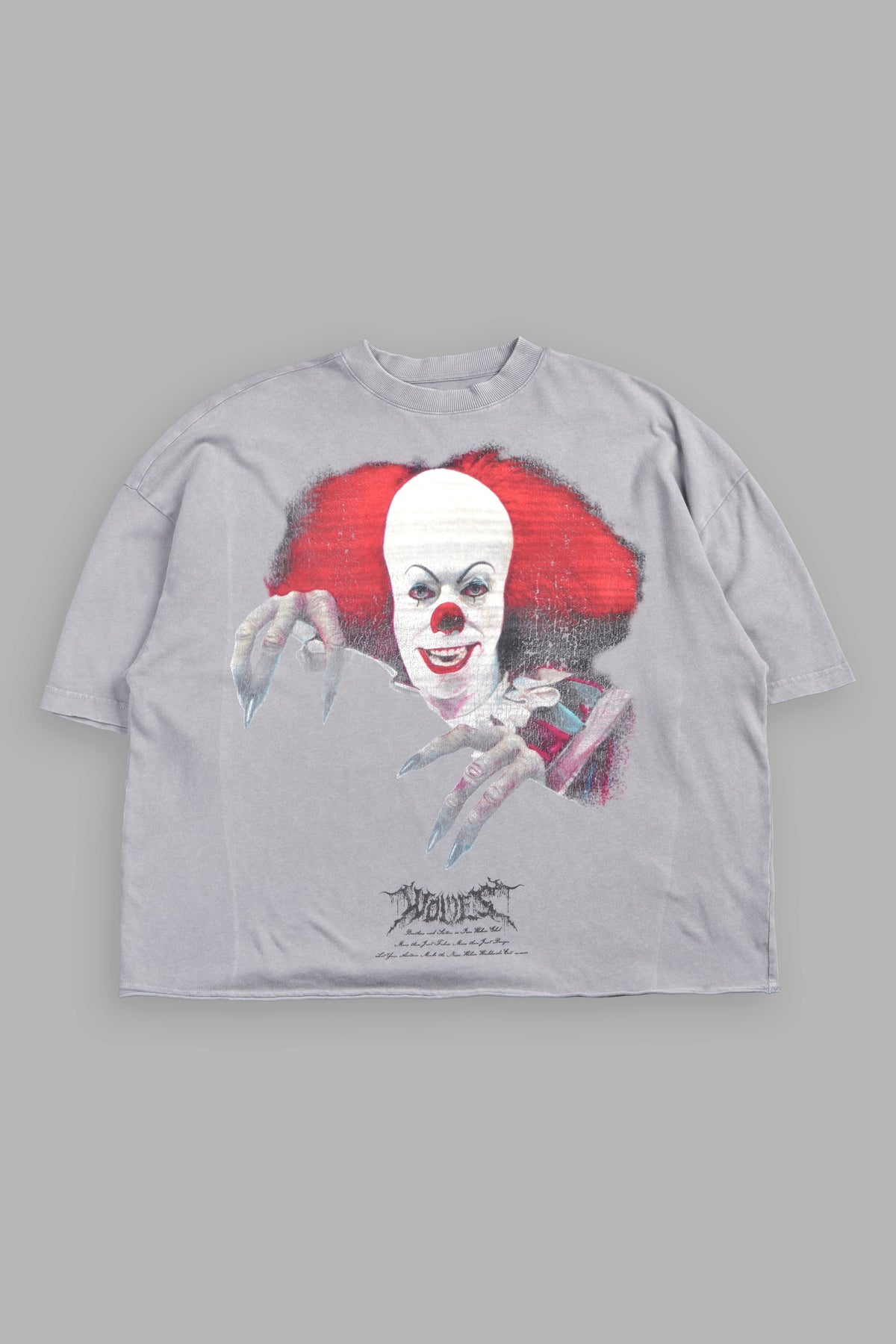 Pennywise Premium Raw Hem Box Cut Tee In Dove Gray
