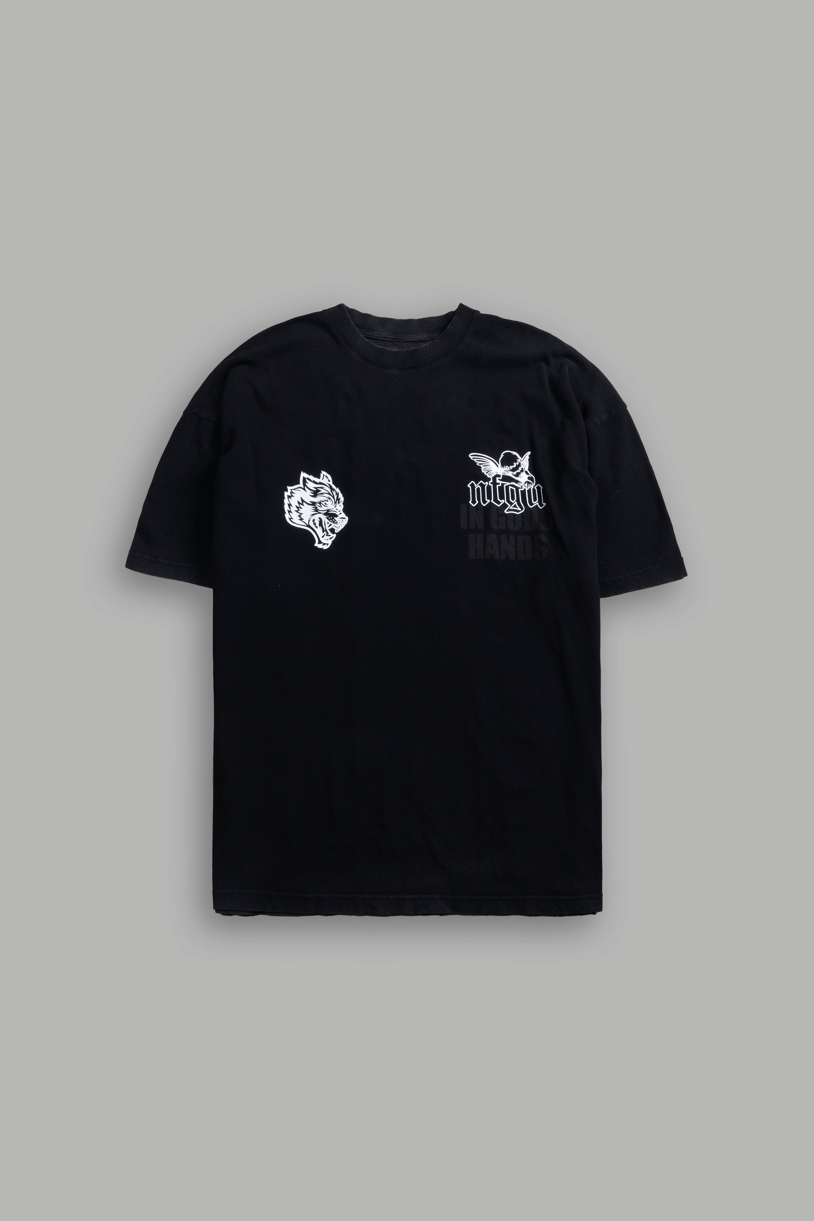 Deliver Us From Evil "Premium" Oversized Tee in Black — imagem 3