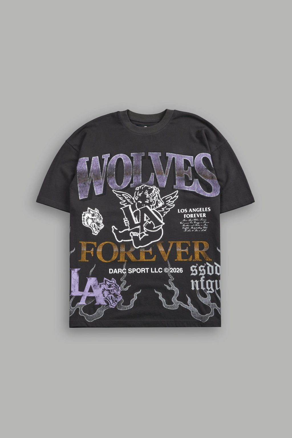 La Heritage Premium Oversized Tee in Wolf Gray — imagem 1