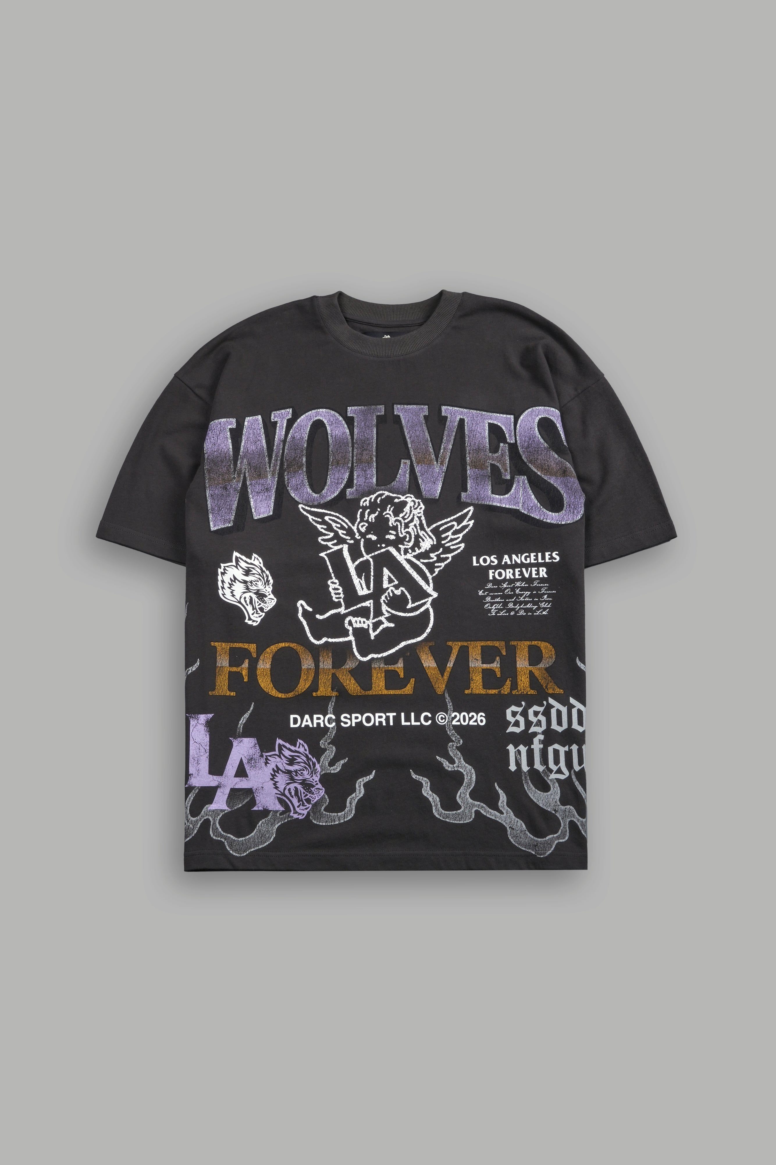 La Heritage Premium Oversized Tee in Wolf Gray — imagem 1
