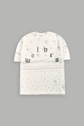 Studded Wolves Pyramid Premium Oversized Tee in Cream Thorn Paisley — imagem 1