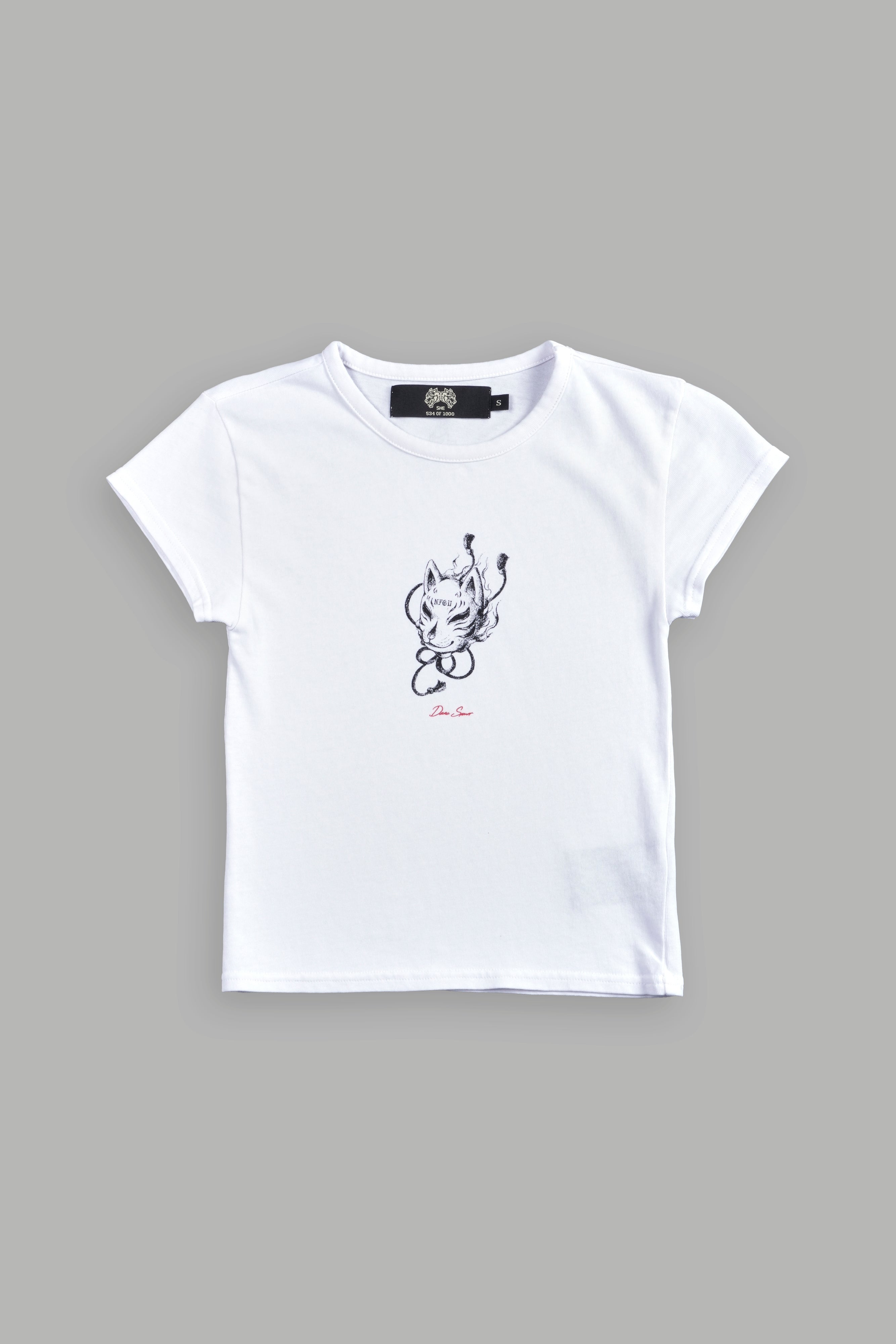 NFGU Kitsune "Baby" Tee in White — imagem 3