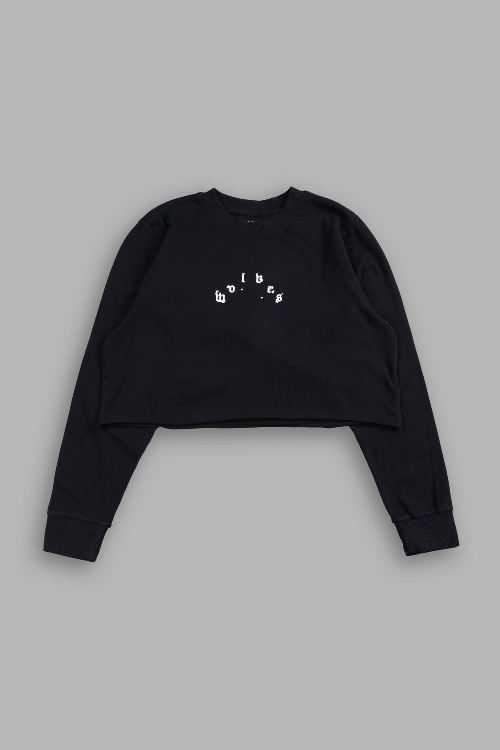 Sakura Pyramid Premium Cropped Ls Tee In Black — imagem 7