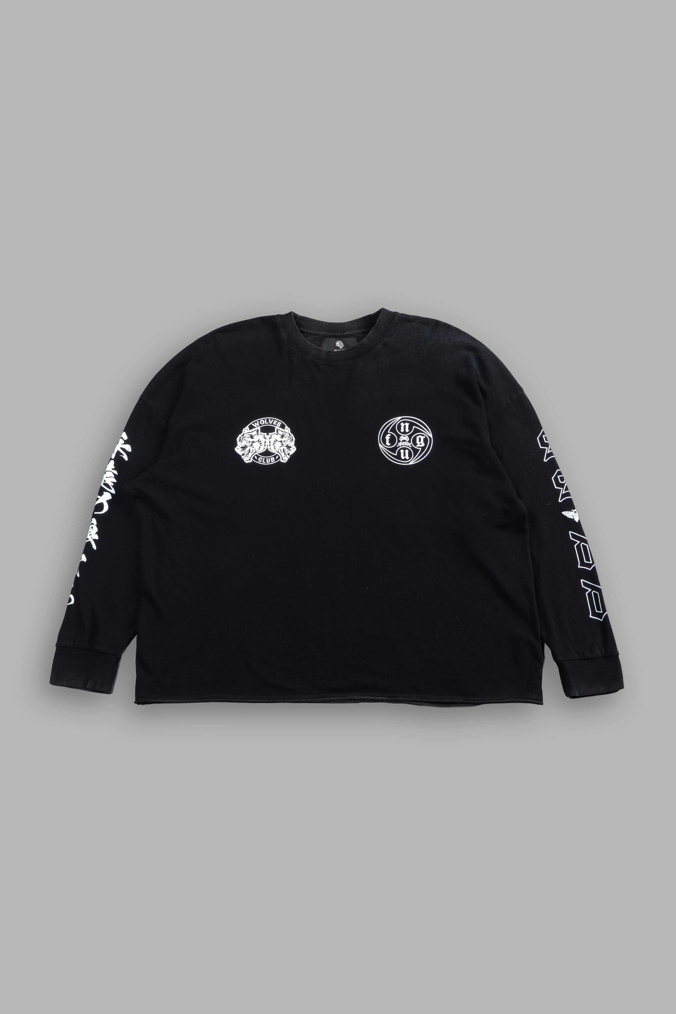 Kazoku Okami Premium Box Cut Ls Tee in Black — imagem 3
