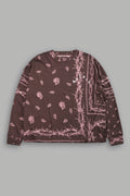 Wolves Pyramid Grunge "Box Cut" L/S Tee in Desert Dust Thorn Paisley — imagem 1