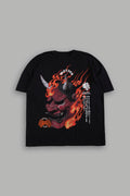 Wolves Club Oni Inferno Premium Oversized Tee in Black — imagem 1