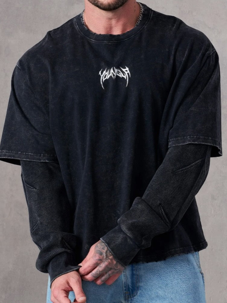 Camiseta de manga cumprida YOUNGLA SHADOW TWOFER LONG SLEEVE