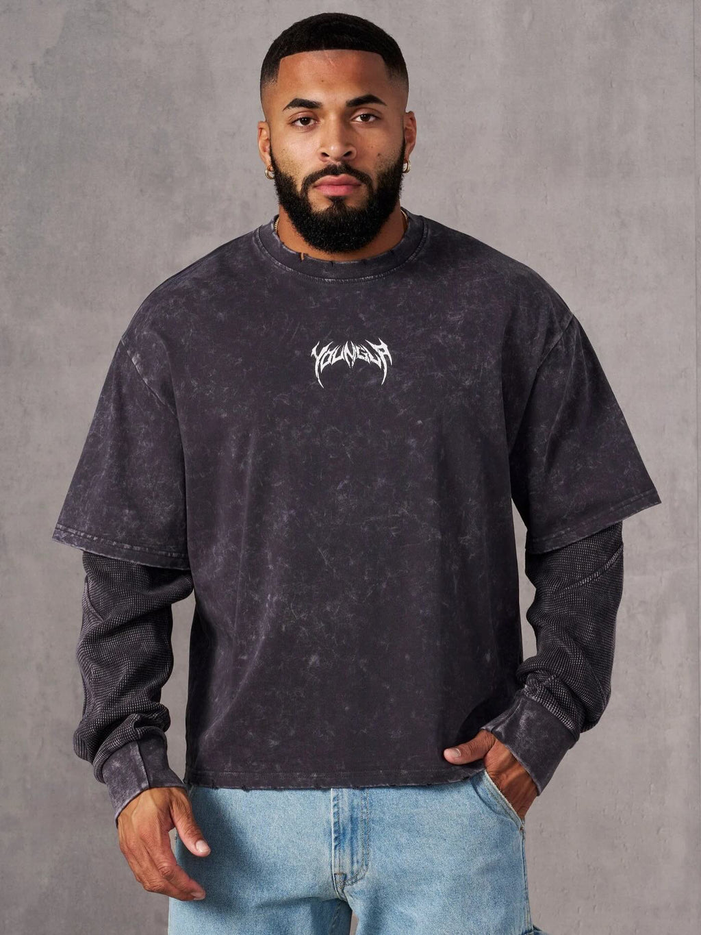 Camiseta de manga cumprida YOUNGLA SHADOW TWOFER LONG SLEEVE