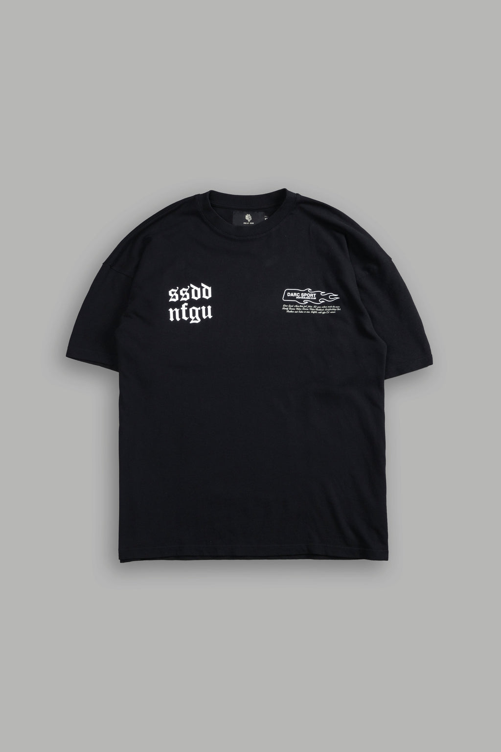 Three Wolves "Premium" Oversized Tee in Black — imagem 3