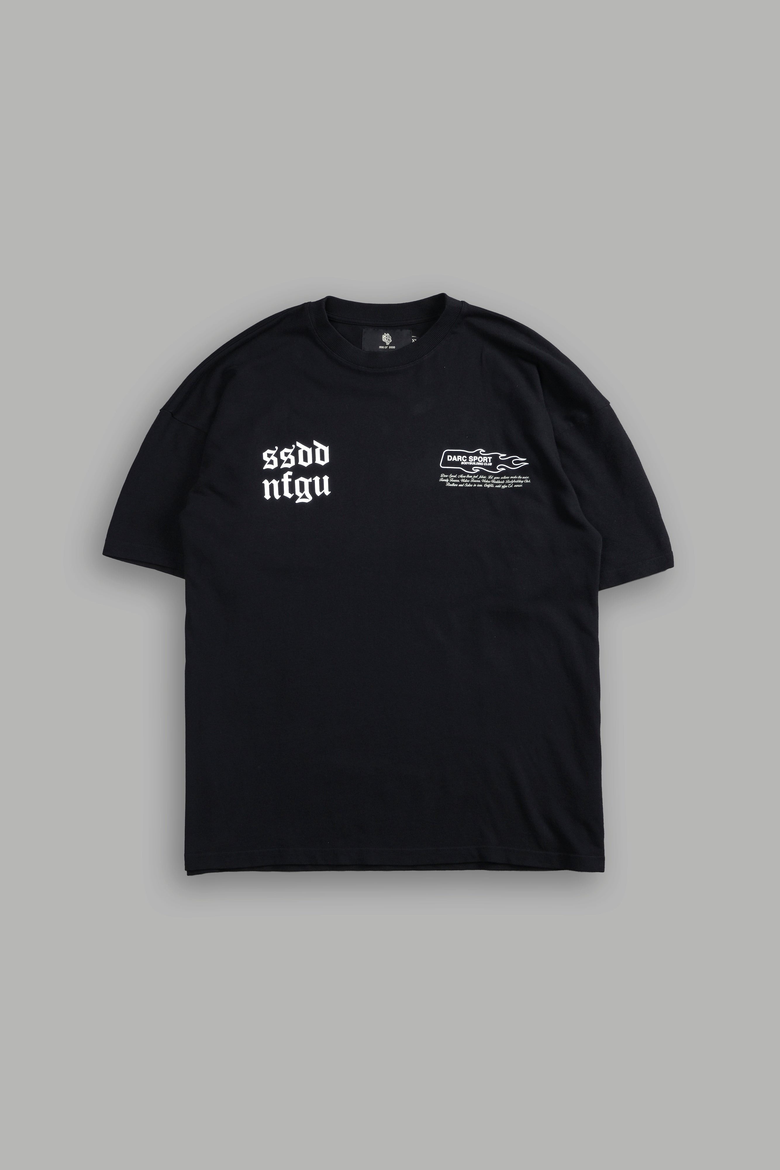 Three Wolves "Premium" Oversized Tee in Black — imagem 3