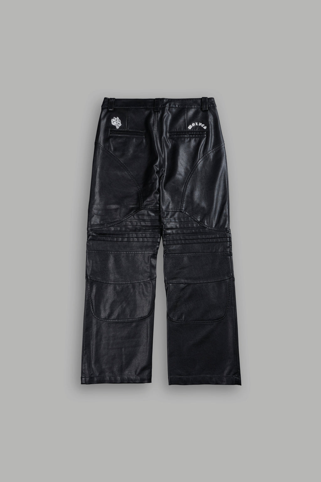 Wolves Chopper McKagan Faux Leather Pants in Black — imagem 3