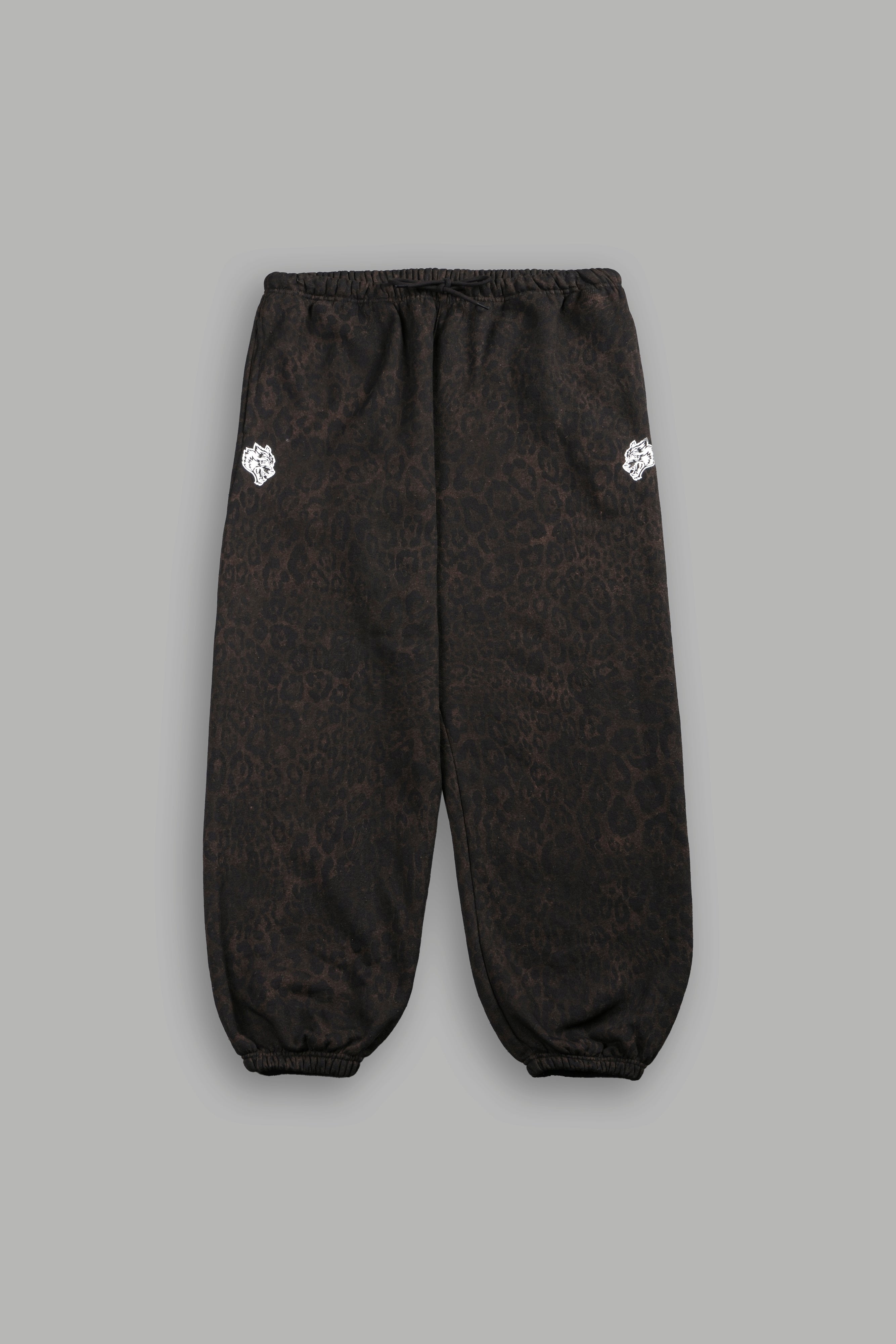 Dual Premium Lounger Sweatpants in Darc Brown Leopard