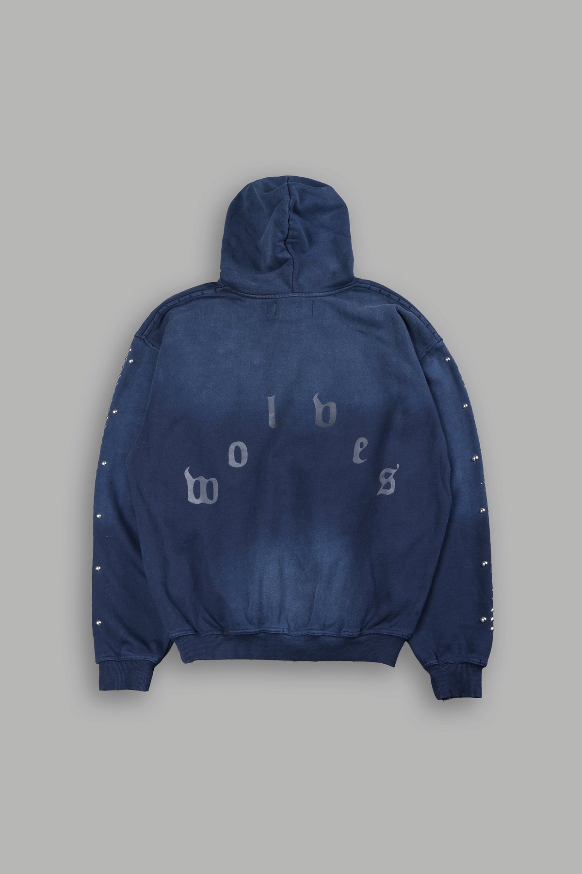 Wolves Heritage Grunge Moatis Hoodie In Navy Sun Fade - imagem 3