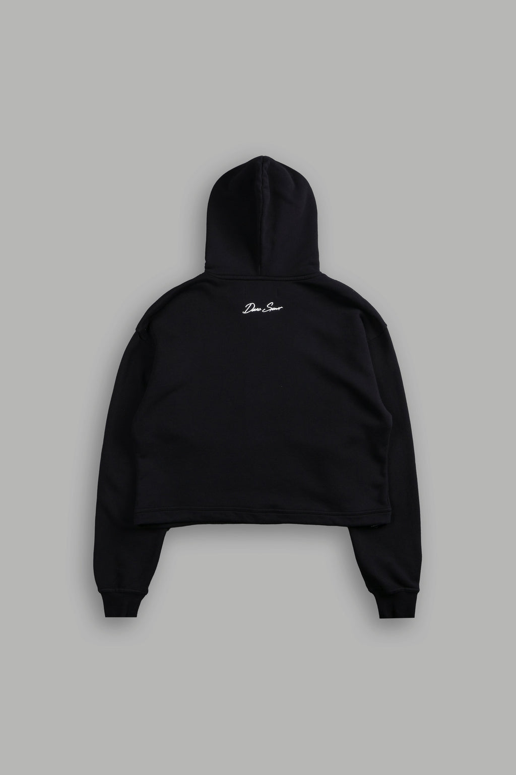 Everlasting Moth "Dempsey" (Cropped) Hoodie in Black — imagem 6