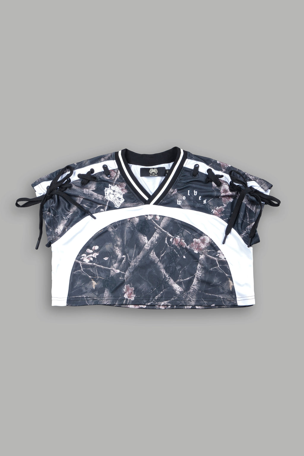 Wolf Pyramid She Laced Crop Jersey Top In All Of Us Camo - imagem 6