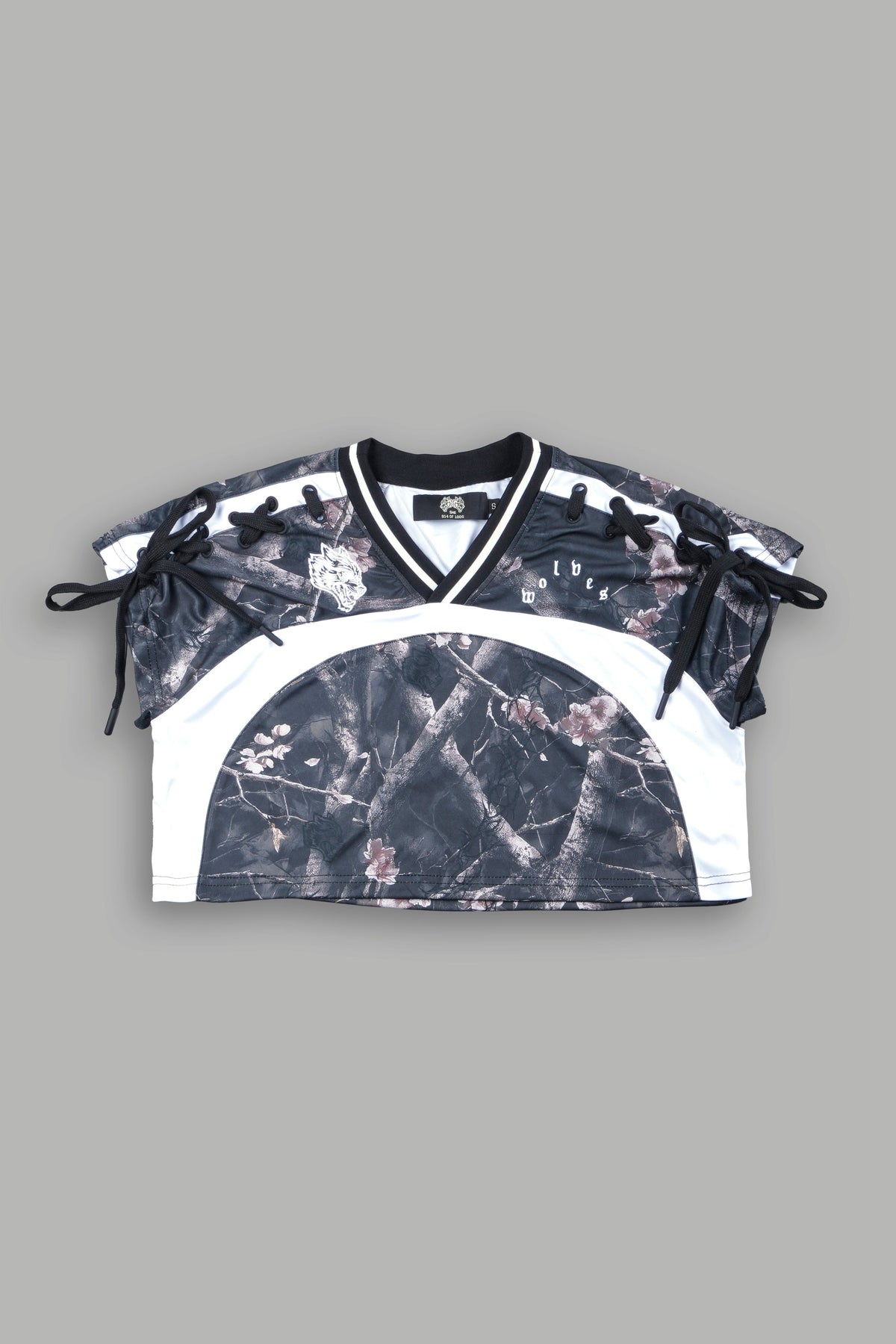 Wolf Pyramid She Laced Crop Jersey Top In All Of Us Camo - imagem 6