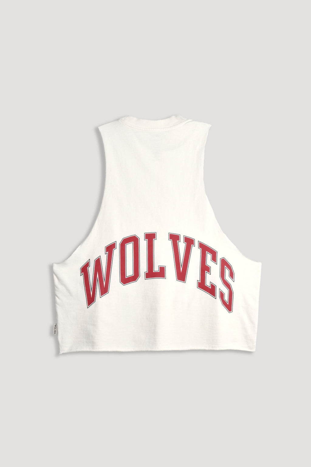 Loyalty Forever Grunge Raw Cropped "Tommy" Muscle Tee  in Cream — imagem 9