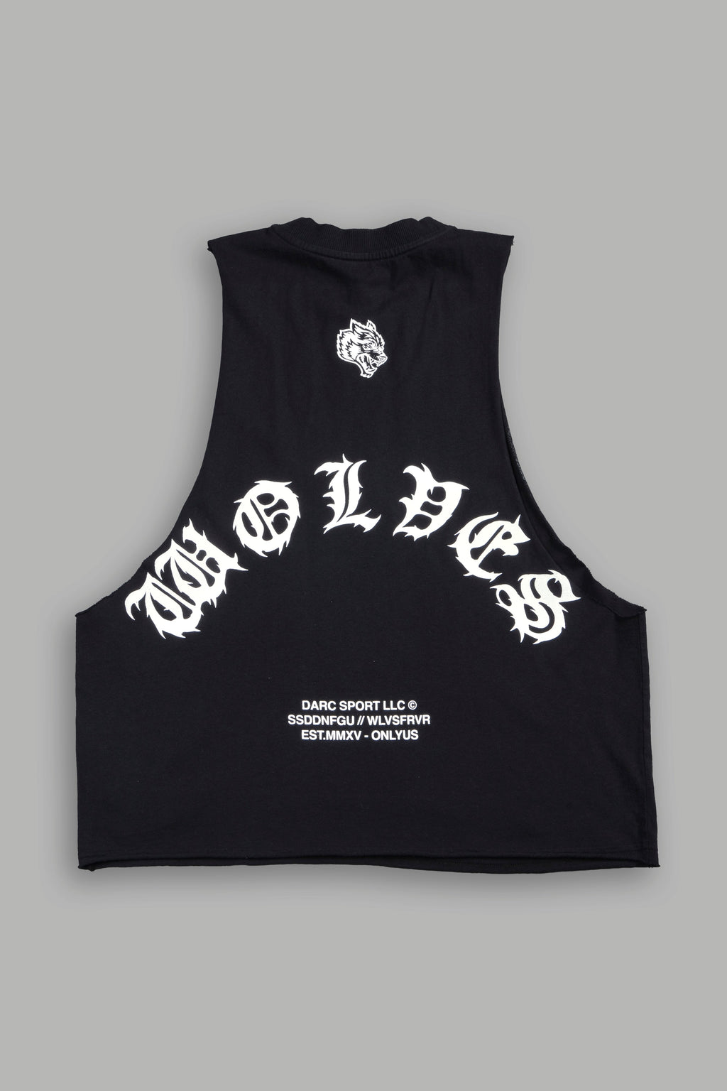 Jason Forever Grunge Raw Hem Box Cut Tommy Muscle Tee In Black