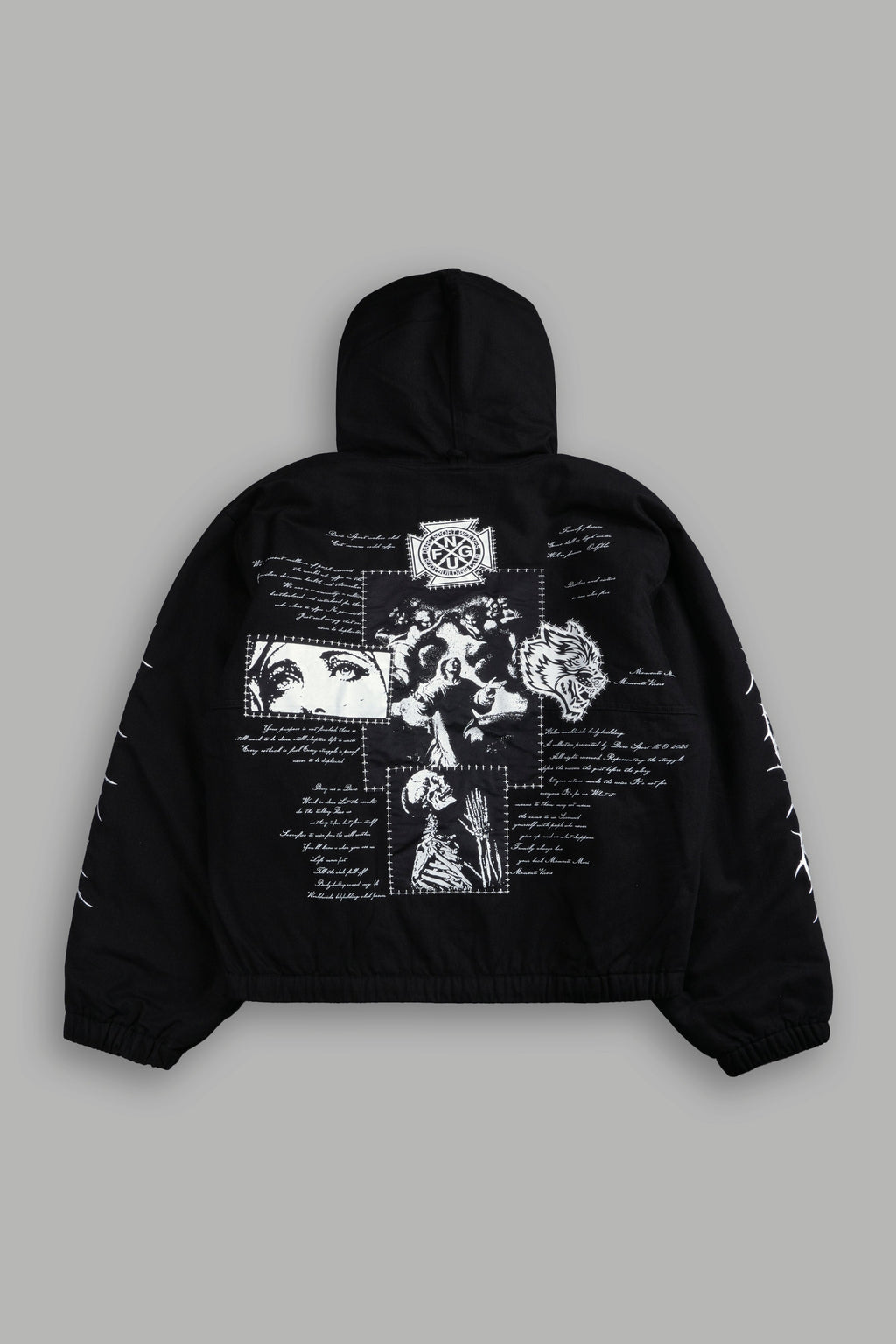 Wolves Pray Calaway Jacket in Distressed Black - imagem 1