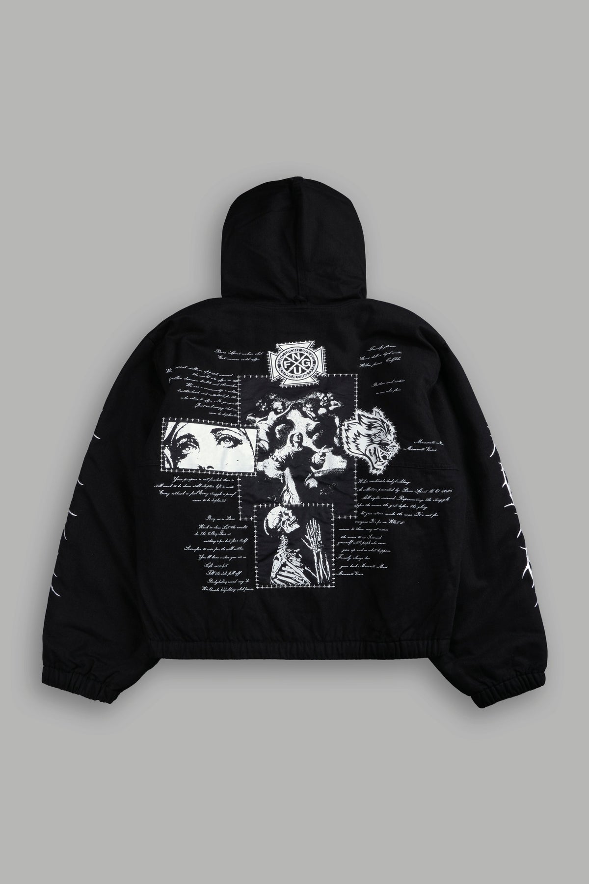 Wolves Pray Calaway Jacket in Distressed Black - imagem 1