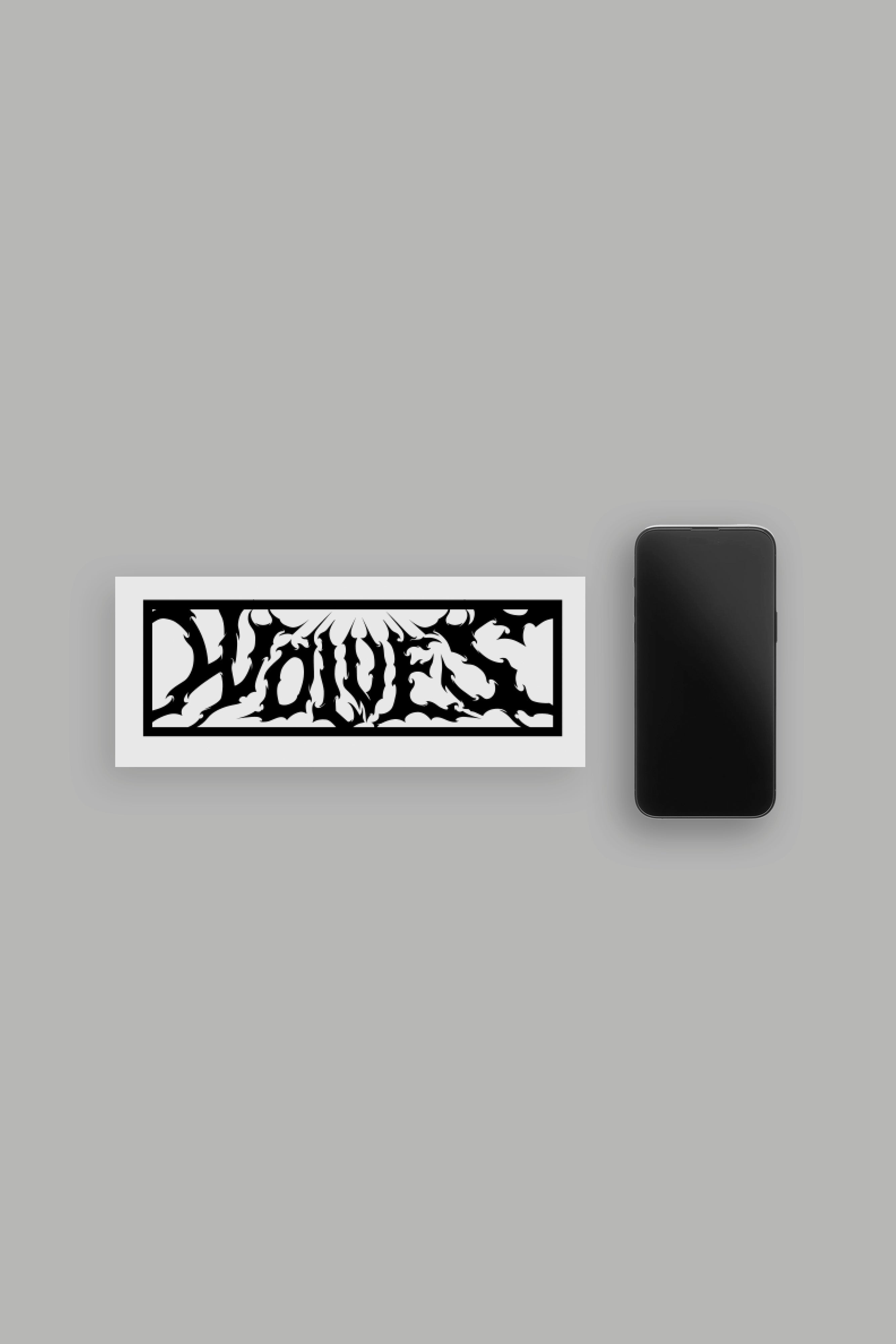 Midnight Wolves Large Sticker in Black — imagem 2