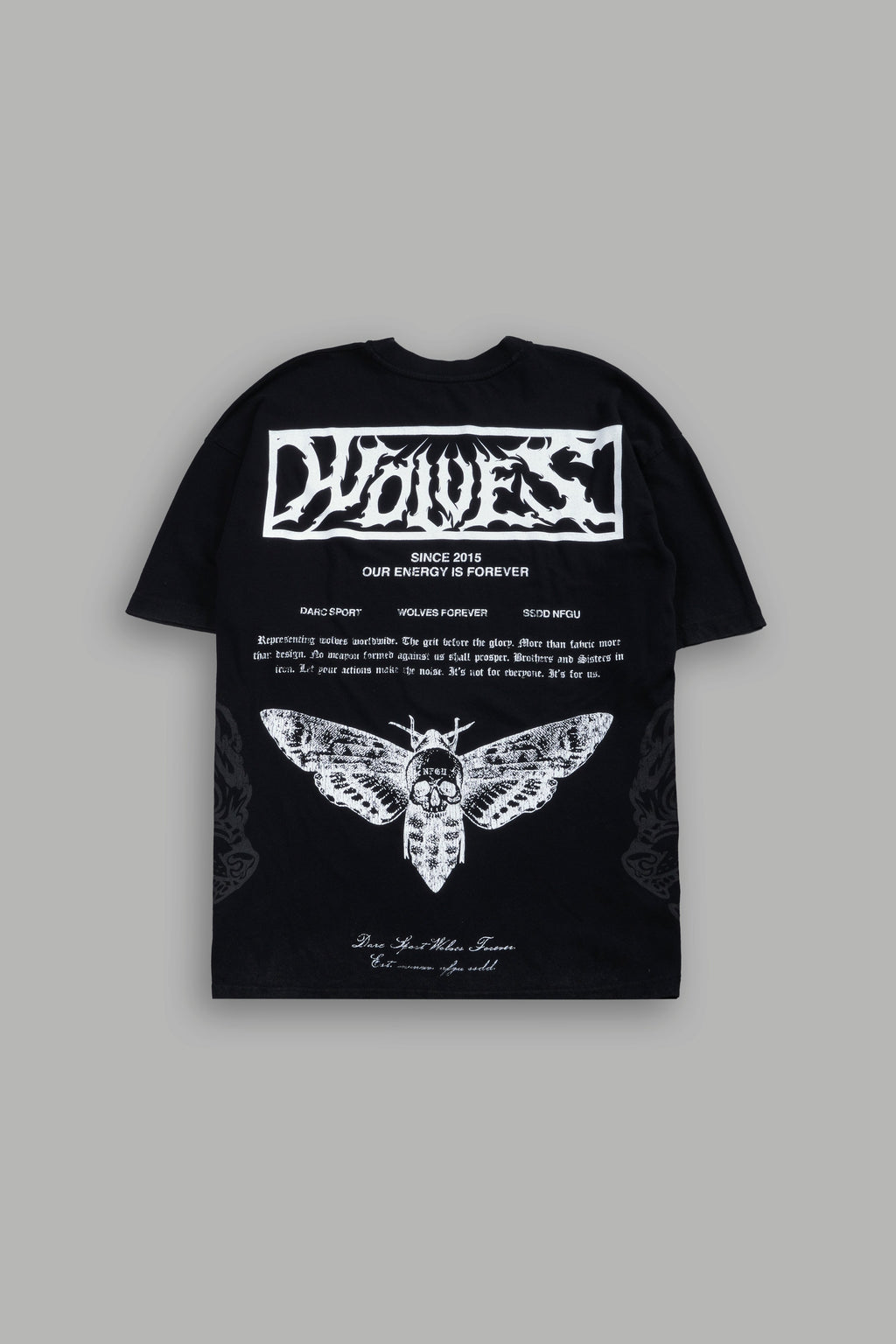 Death's-Head Premium Oversized Tee in Black — imagem 1
