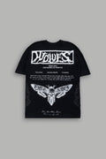 Death's-Head Premium Oversized Tee in Black — imagem 1