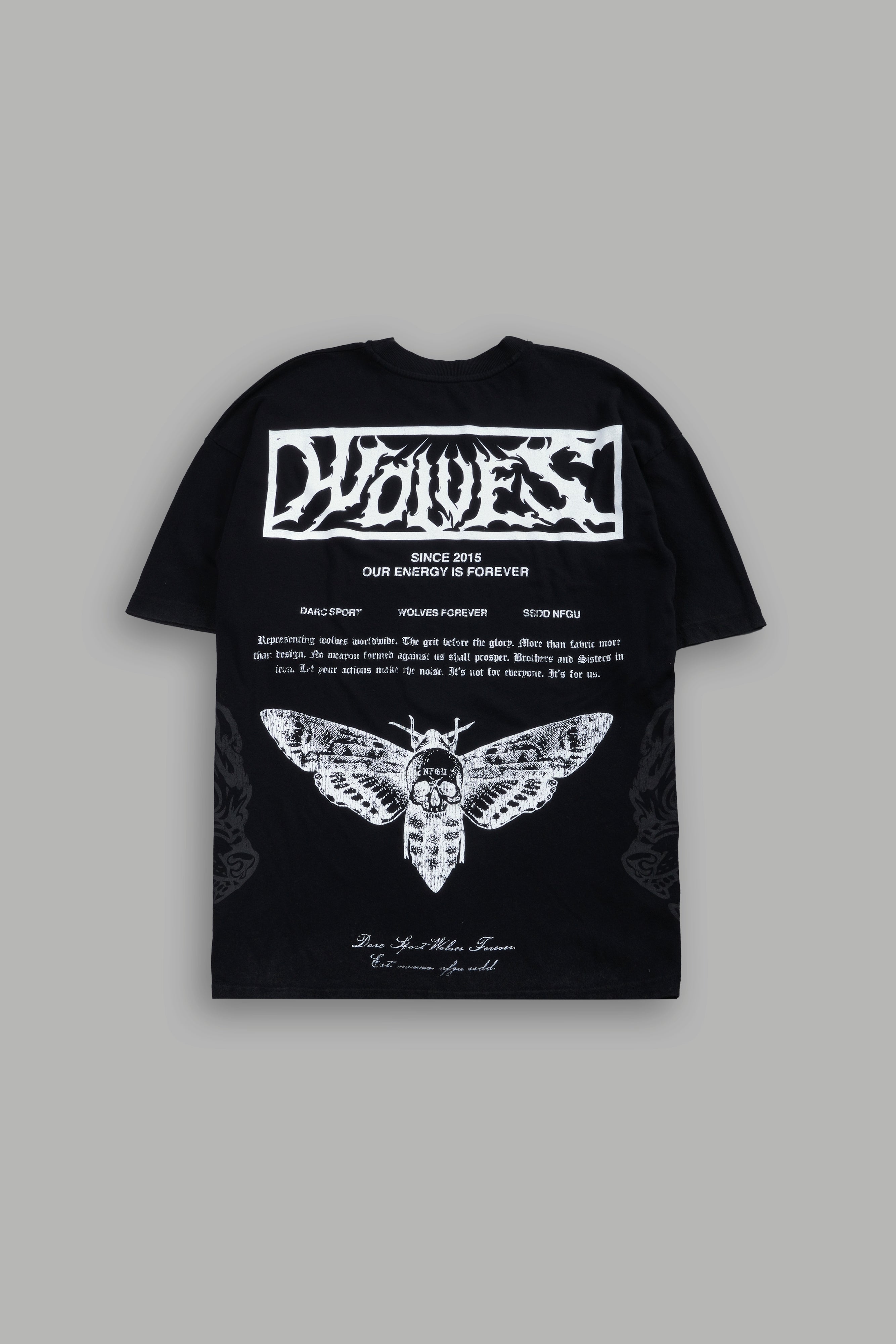 Death's-Head Premium Oversized Tee in Black — imagem 1