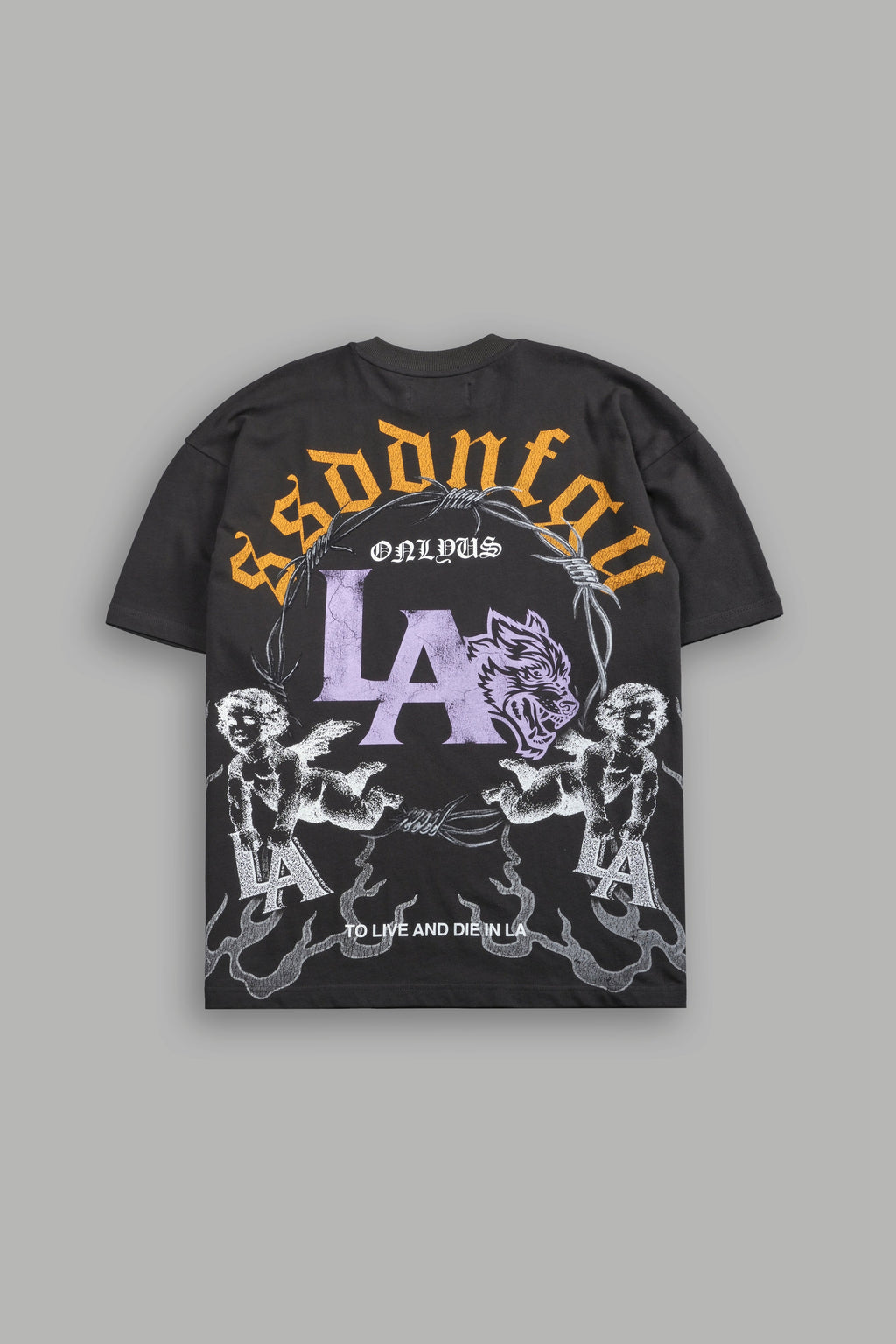 La Heritage Premium Oversized Tee in Wolf Gray — imagem 3