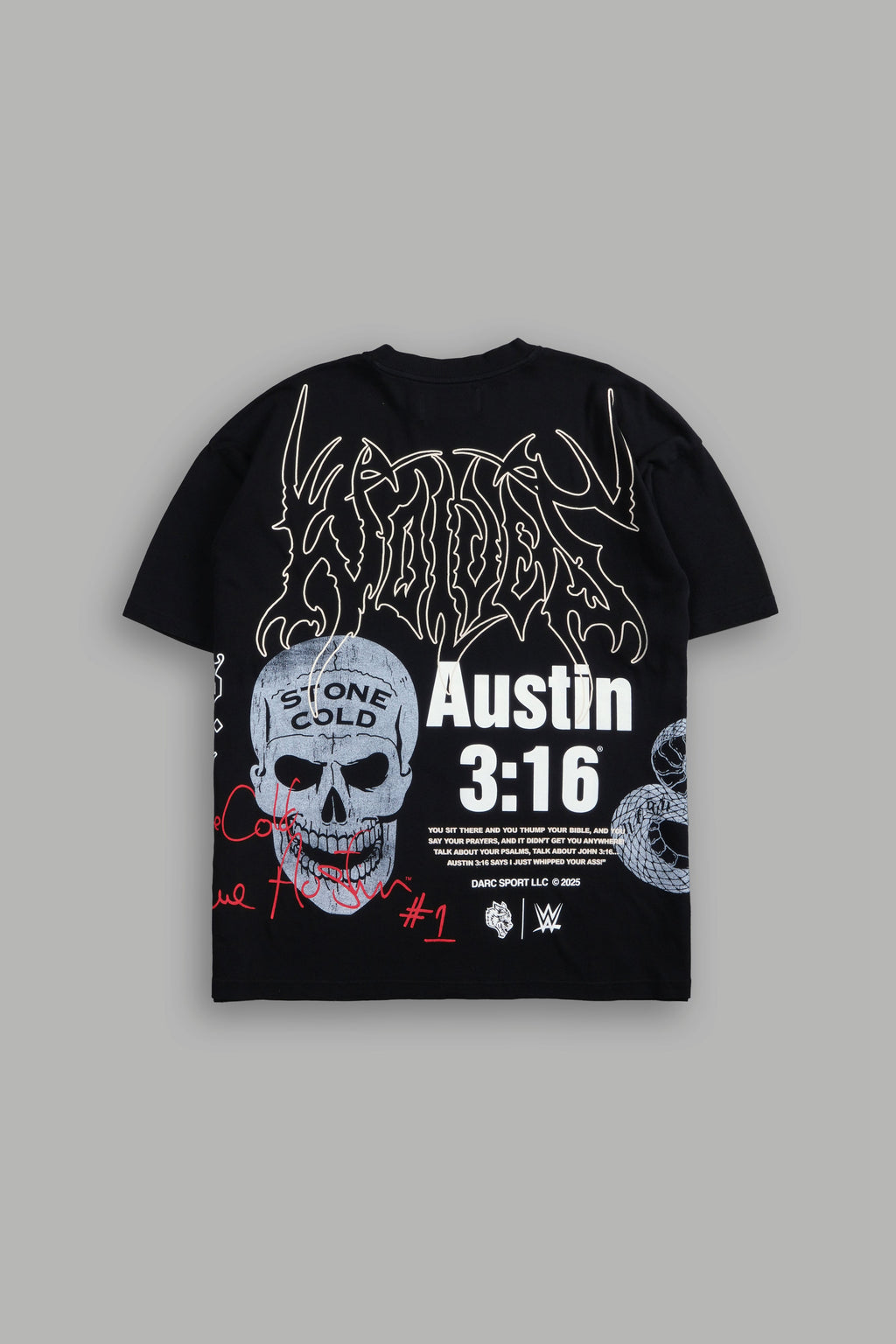 Austin 3:16 "Premium" Oversized Tee in Black — imagem 1