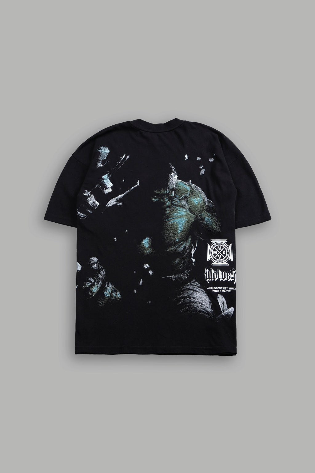 Hulk Clash Side-By-Side Series Premium Oversized Tee in Black