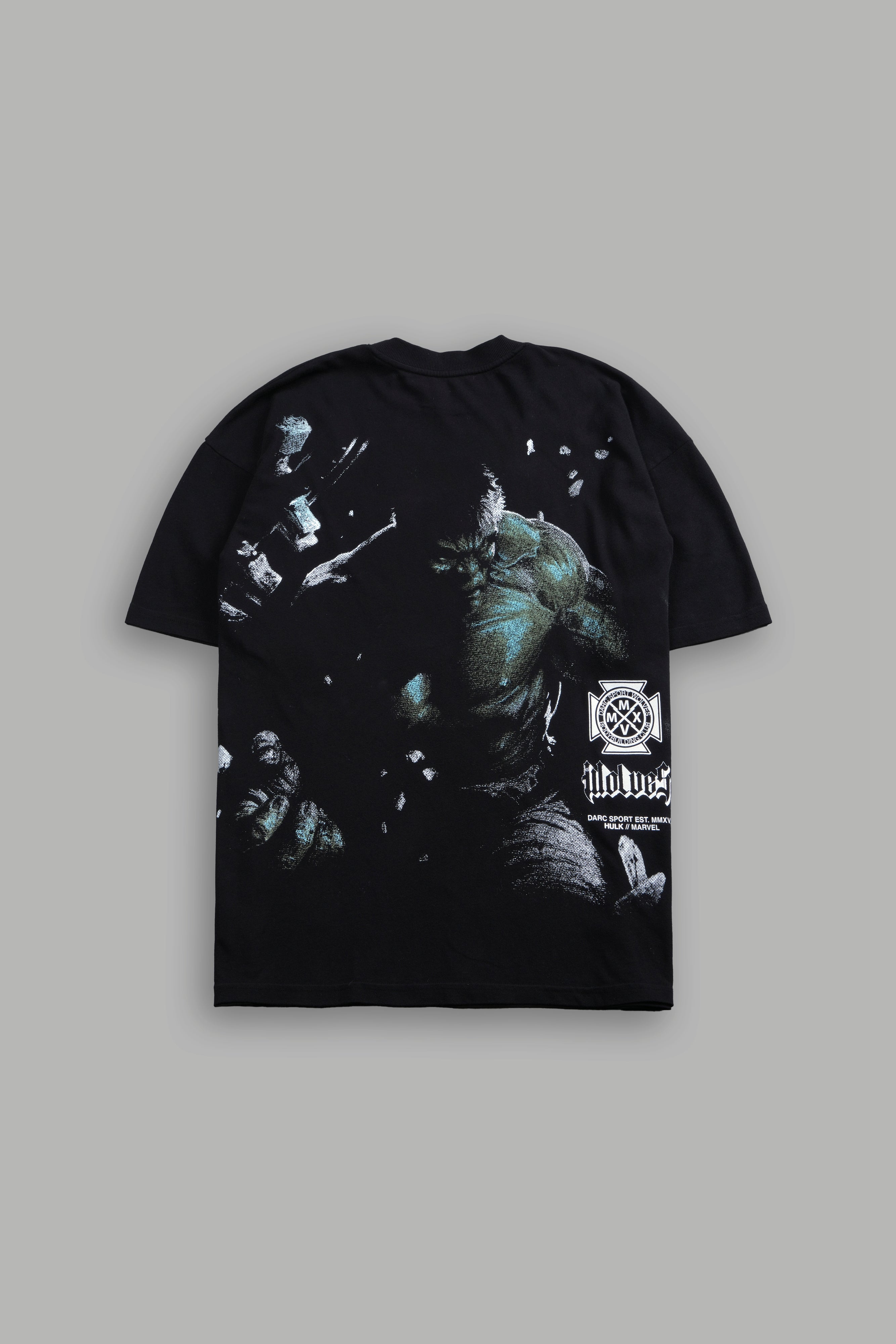 Hulk Clash Side-By-Side Series Premium Oversized Tee in Black