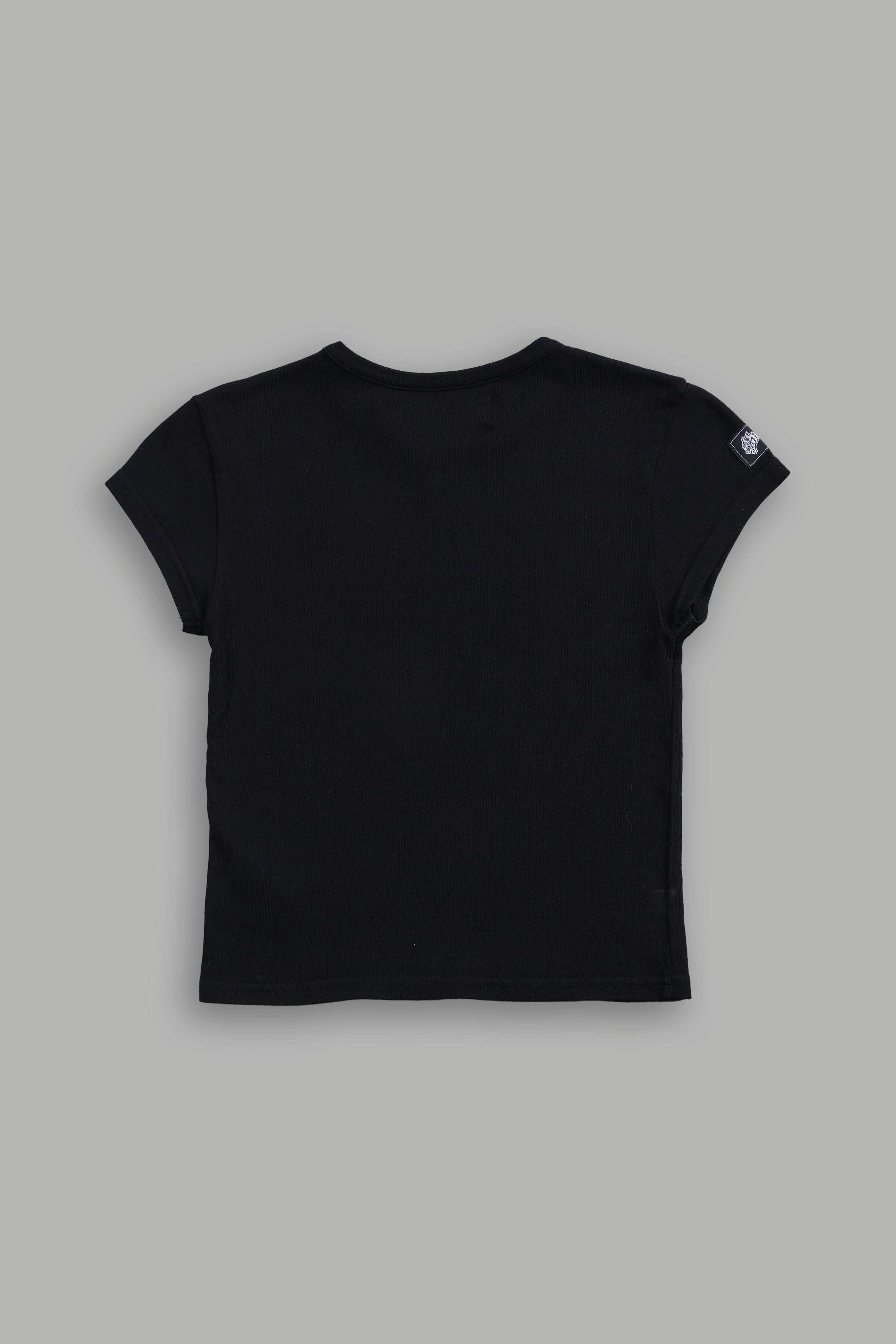 Wolves Forever Baby Tee in Black — imagem 4