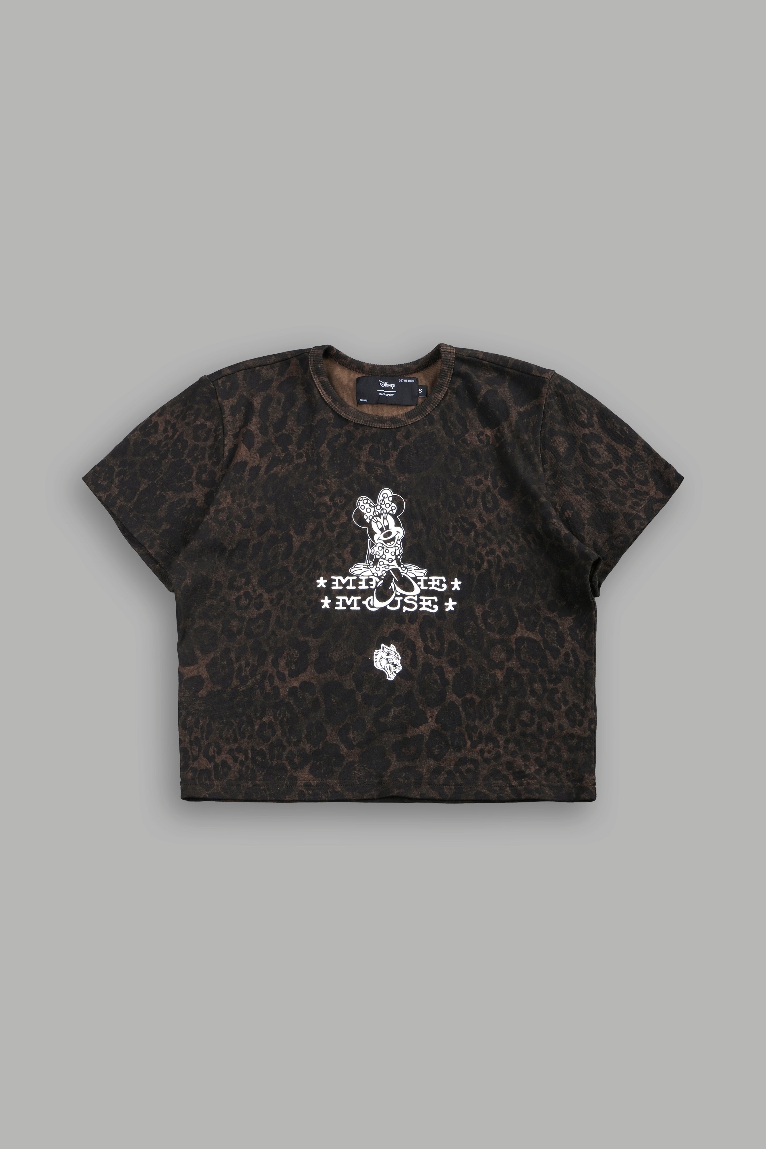 Minnie Mouse Frvr Timeless Tee in Darc Brown Leopard