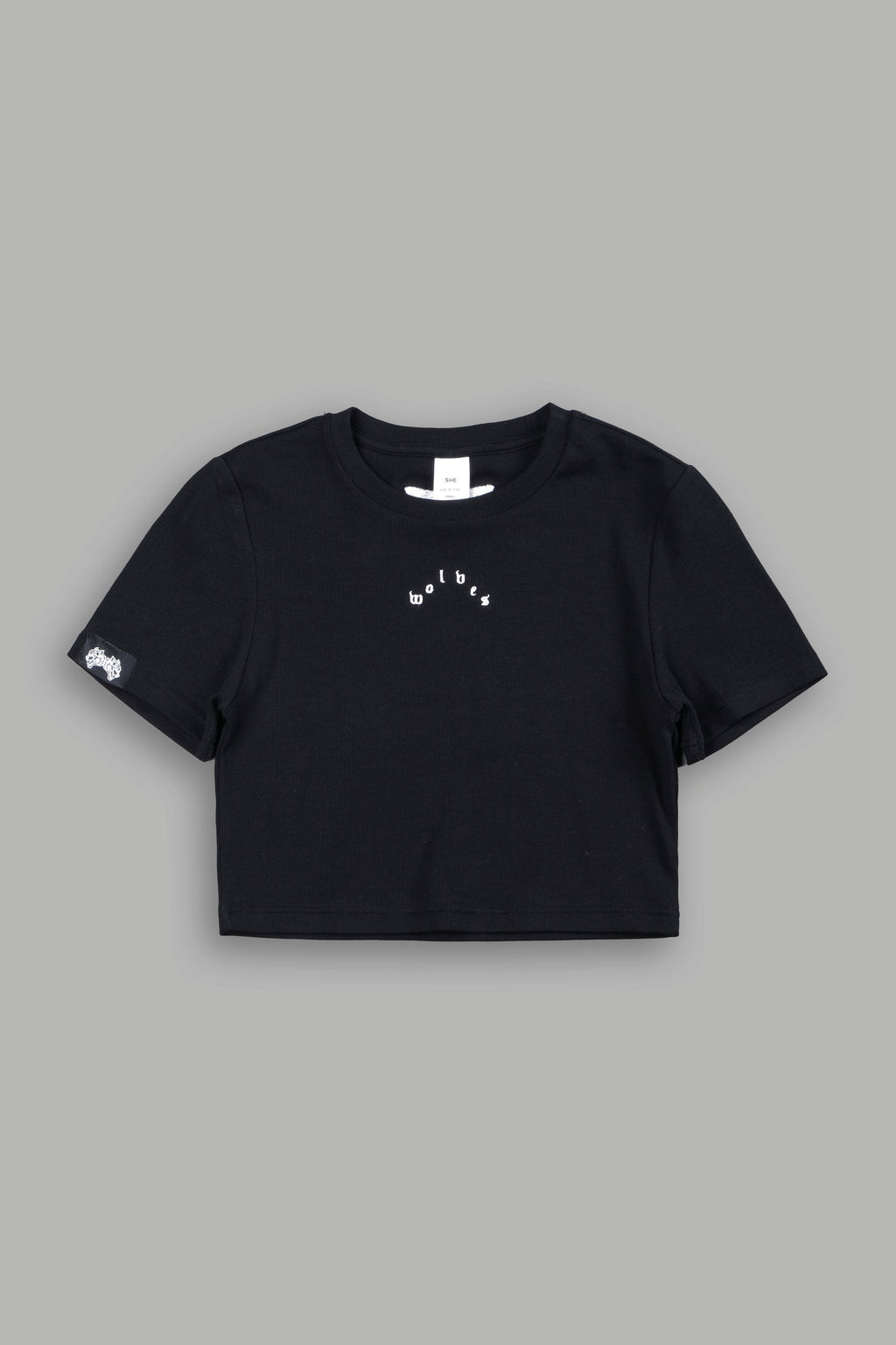 She Pyramid  Ribbed Baby Tee In Black — imagem 7