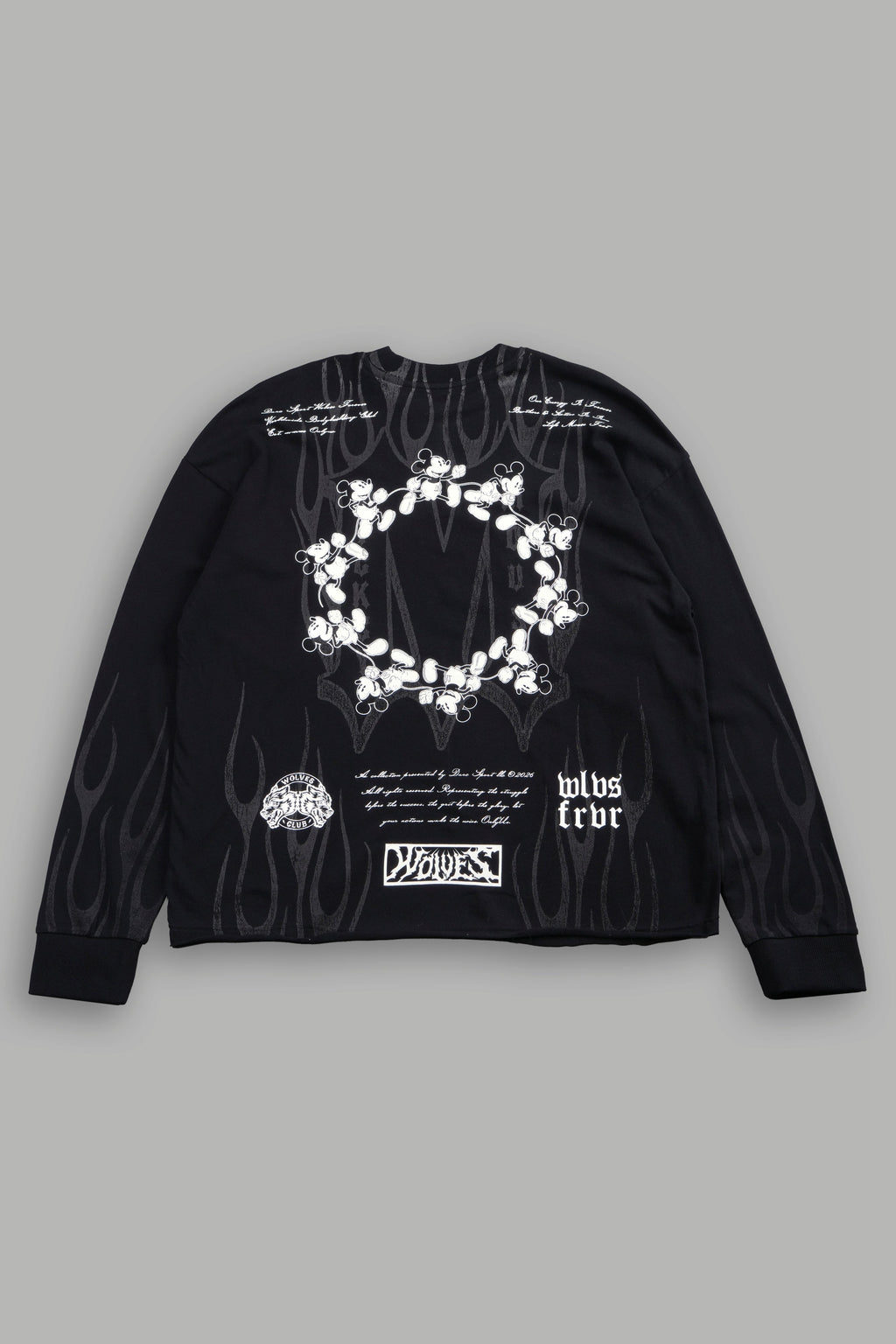 Mickey Forever Premium Box Cut Ls Tee in Black