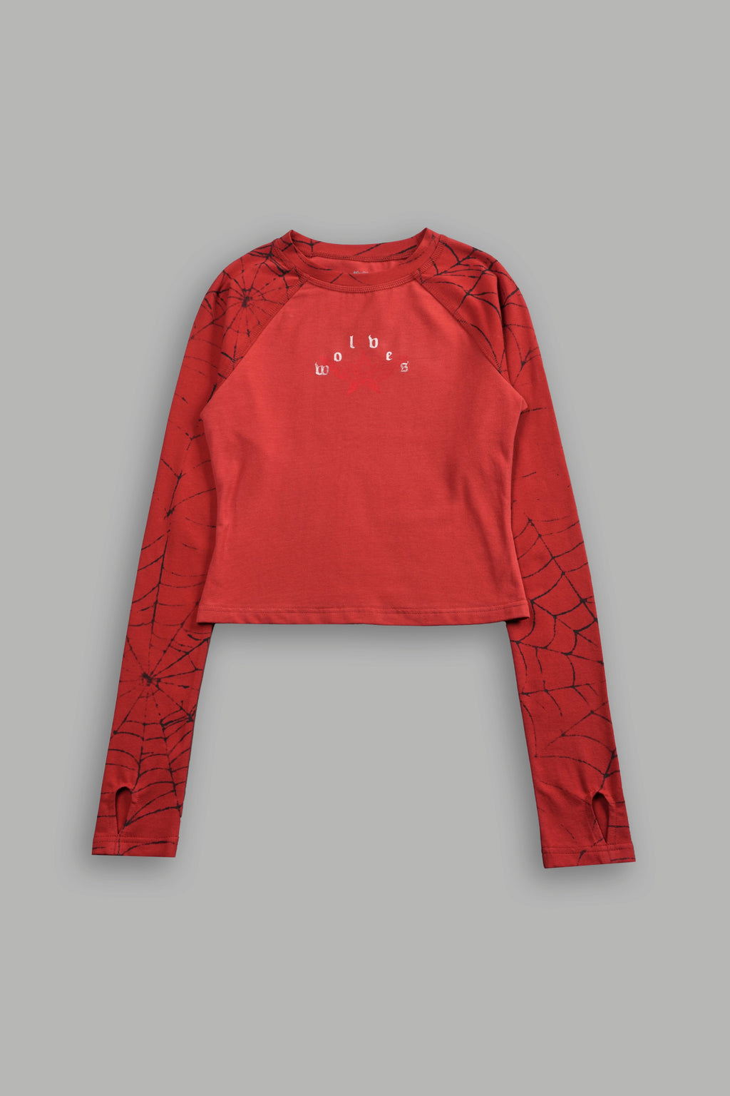Star Moth Raglan Ringer Ls Tee in Roman Red