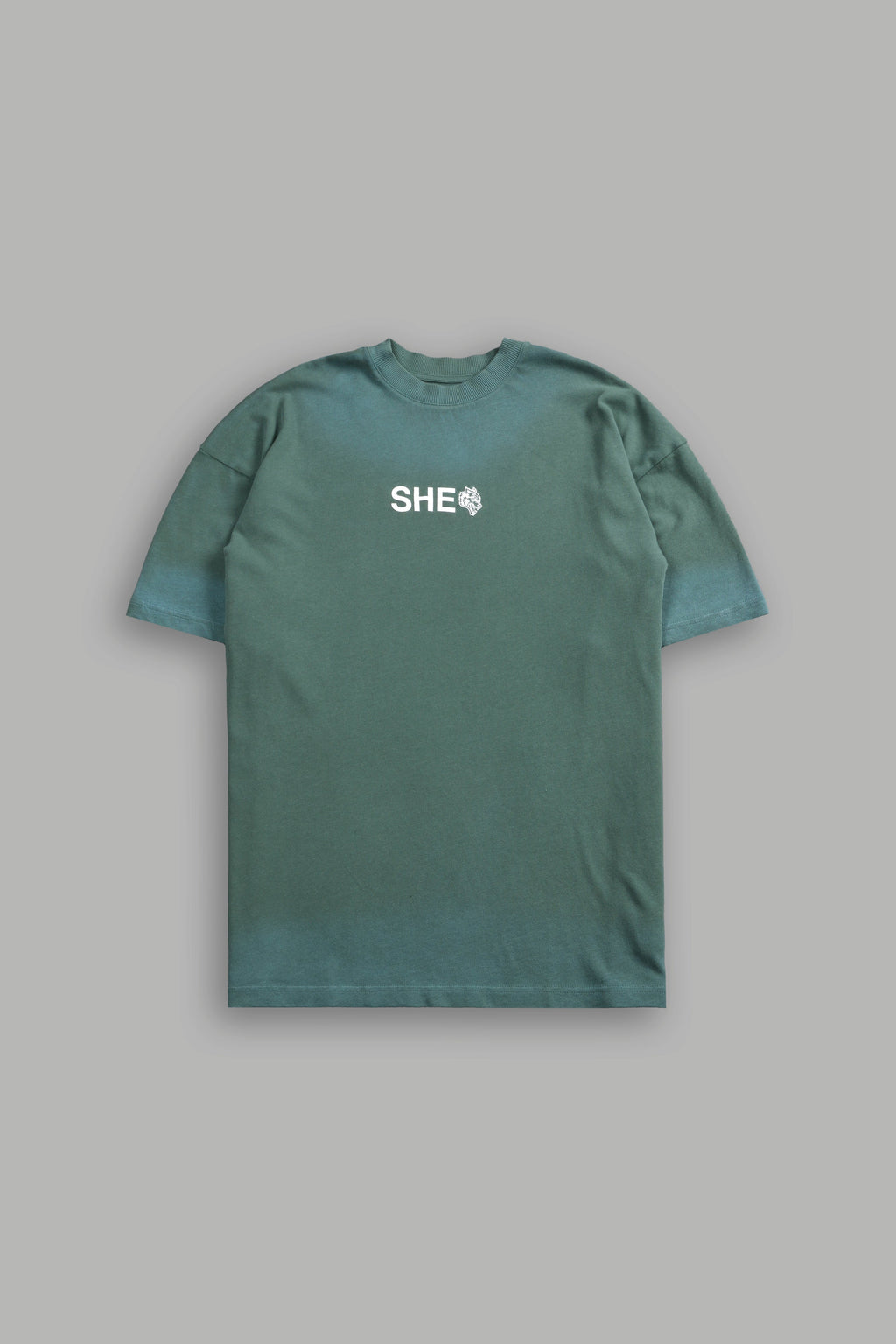 Wolf Head "Pump Cover" Tee in Hunter Green Driftwash — imagem 4