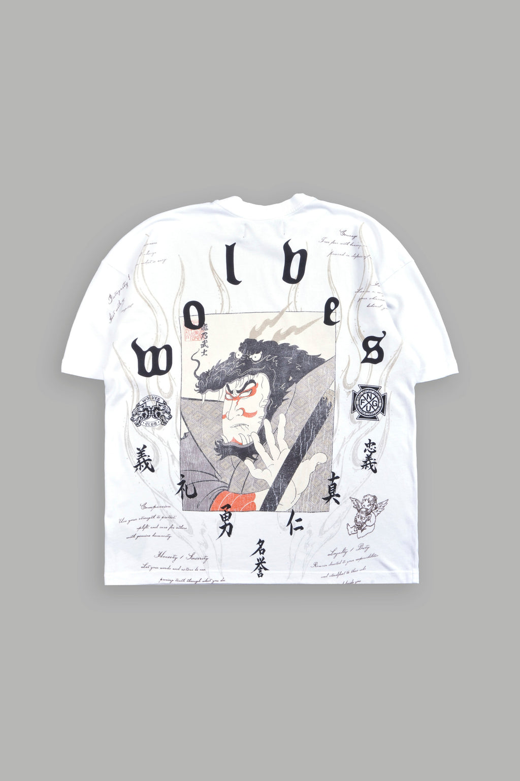The Warrior Code Premium Oversized Tee in White — imagem 1