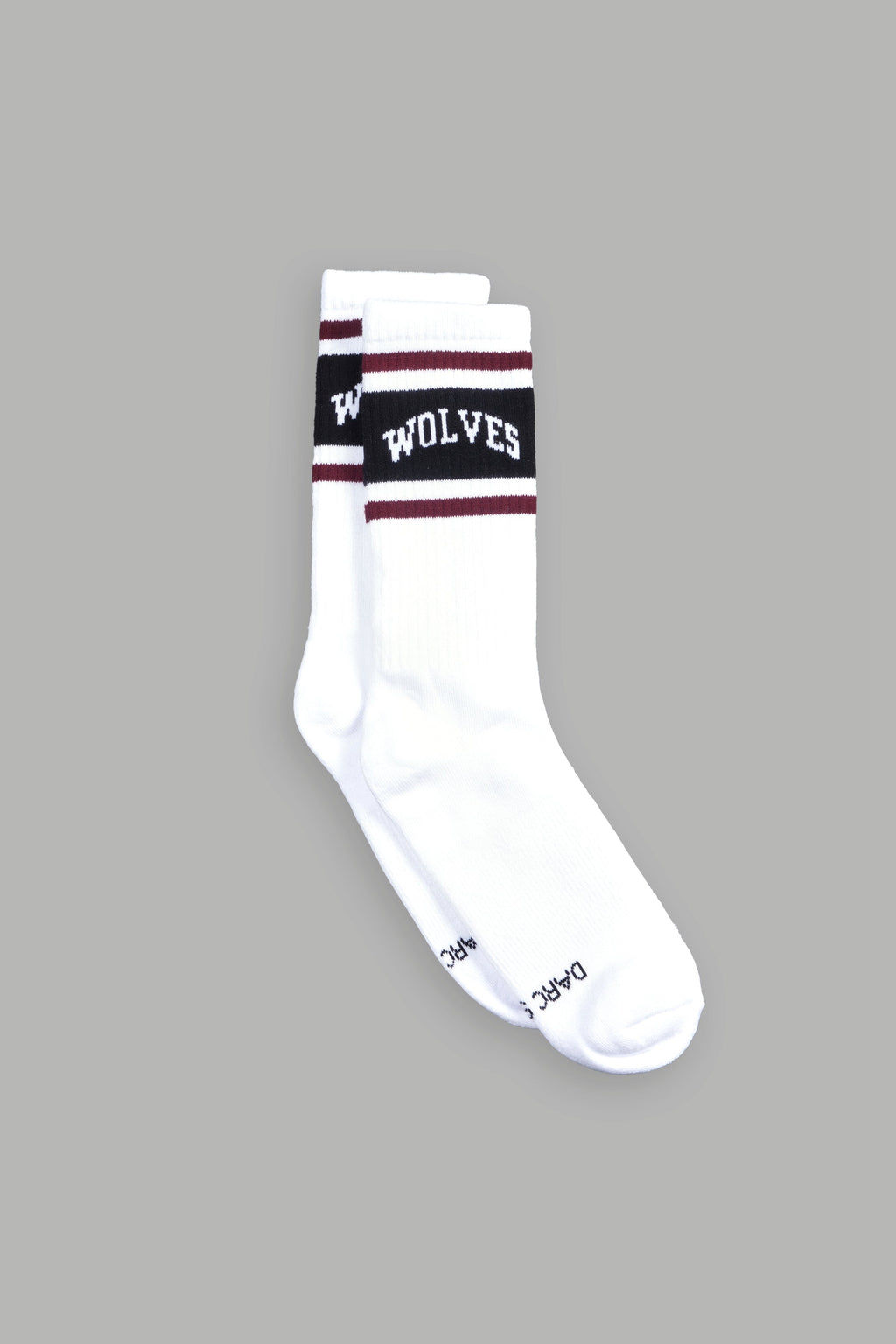 Loyalty Classic Socks in White/Oxblood/Black