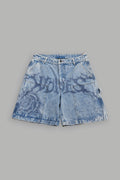 Hesh Rose Denim Carpenter Short in Light Wash