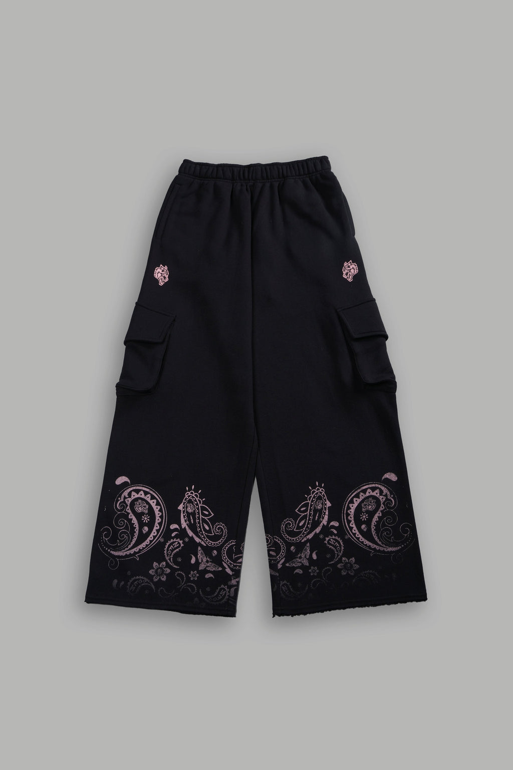 Faded Paisley Durst Cargo Sweats in Black — imagem 1