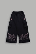 Faded Paisley Durst Cargo Sweats in Black — imagem 1