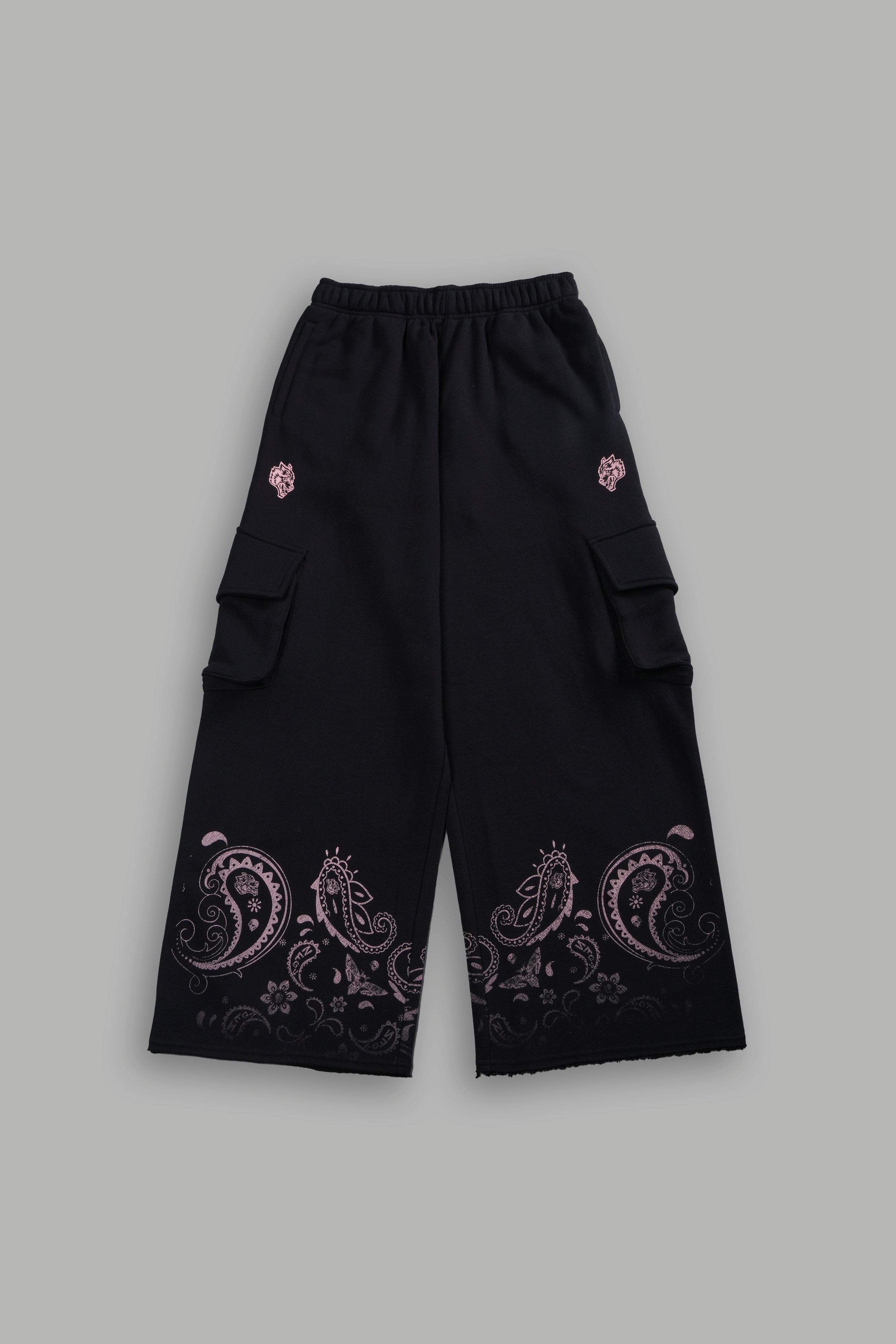 Faded Paisley Durst Cargo Sweats in Black — imagem 1