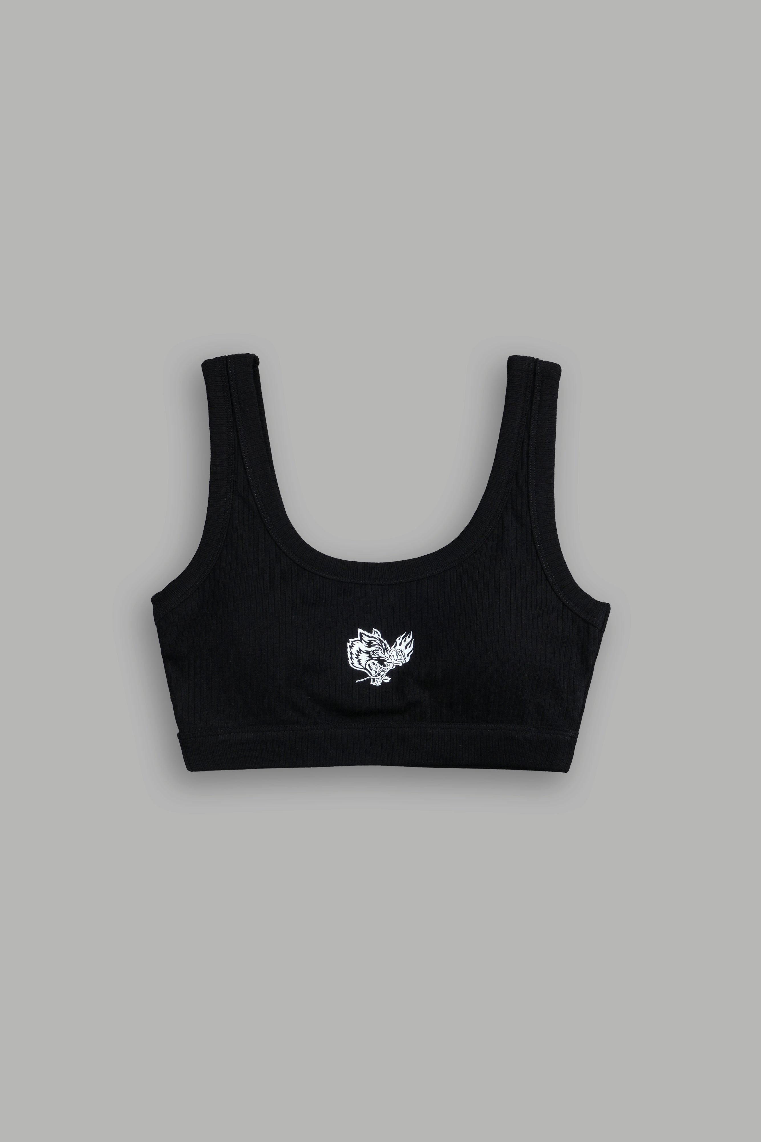 Roses While We're Here Wellness Bra in Black — imagem 8