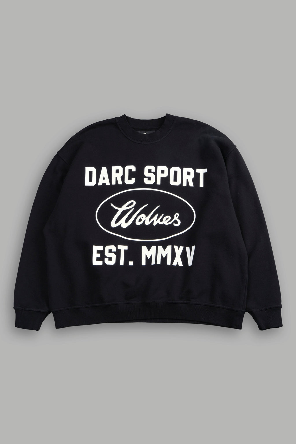 Darc Sport MMXV Grunge Oversized London Unisex Crewneck in Black — imagem 1