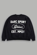 Darc Sport MMXV Grunge Oversized London Unisex Crewneck in Black — imagem 1