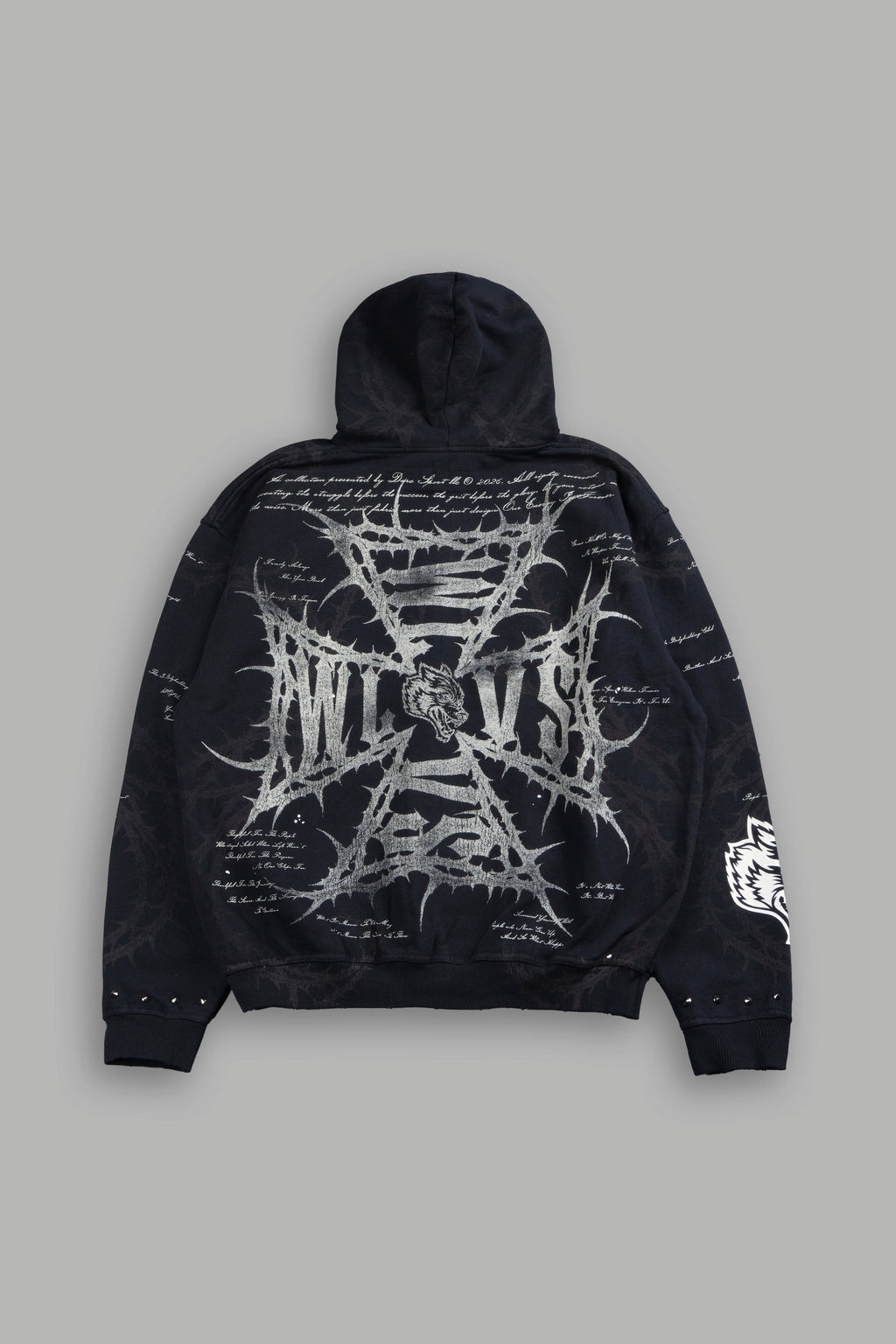 Thorns Frvr Grunge Moatis Zip Hoodie In Black — imagem 2