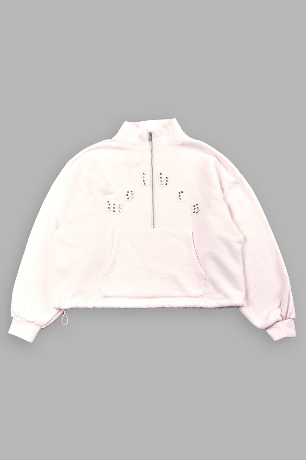 Stud Pyramid She Everson Mockneck Sweater In Blush Pink - imagem 8